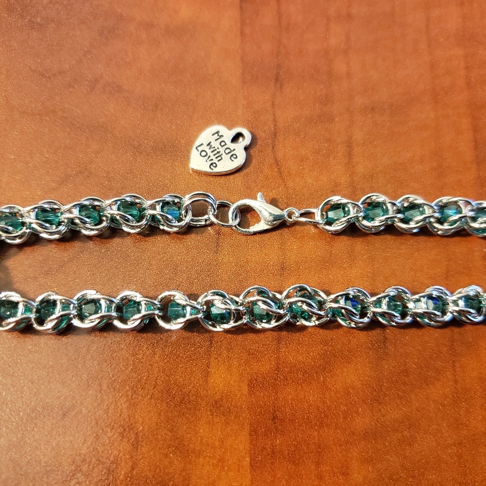 Handmade Captured Bead Chainmaille Bracelet (6mm)